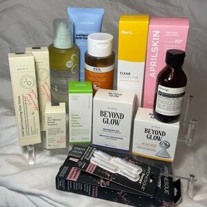 Skin care routine set with tools and Korean skin care